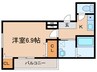 フジパレス尼崎東園田WEST 1Kの間取り