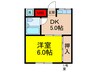 アネックス枚方 1DKの間取り