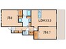 ハイムメゾン今池緑地 2LDKの間取り