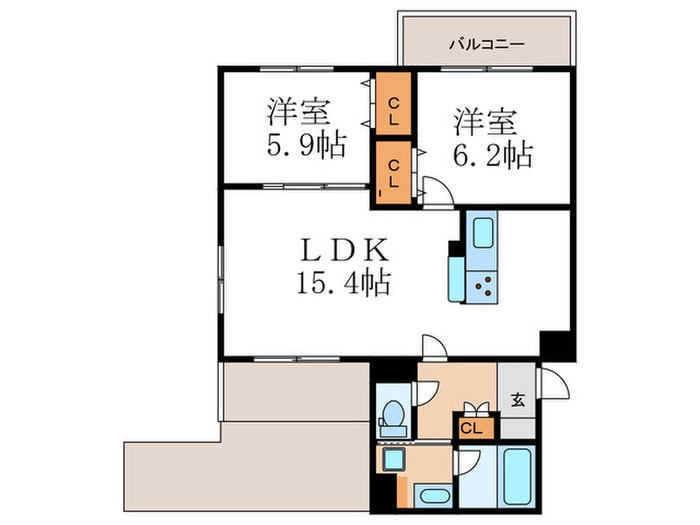 間取り図 仮)グランシュ長岡京