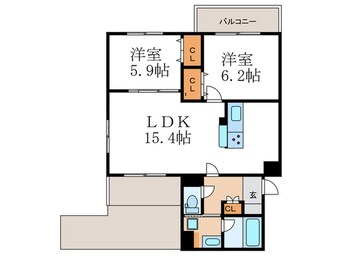 間取図 仮)グランシュ長岡京