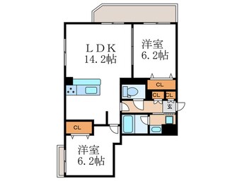 間取図 仮)グランシュ長岡京