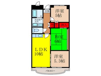 間取図 シャトウラルウェット