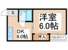 関西ドリームハイツⅡ 1DKの間取り