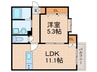 Ｖｉｌｌａ Ｃｈａｔｏｎ　高丸 1LDKの間取り