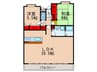 サンクレールヨシナガ 2LDKの間取り