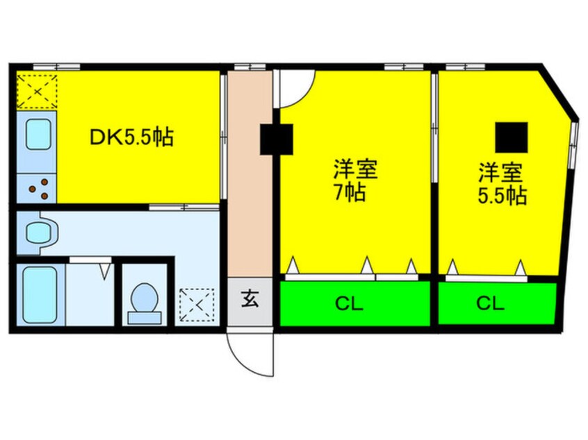 間取図 ジャパン幸ビル