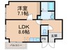 カームコーポ 1LDKの間取り