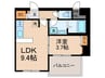 スプランディッド甲子園 1LDKの間取り