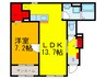 クレシェンド 1LDKの間取り