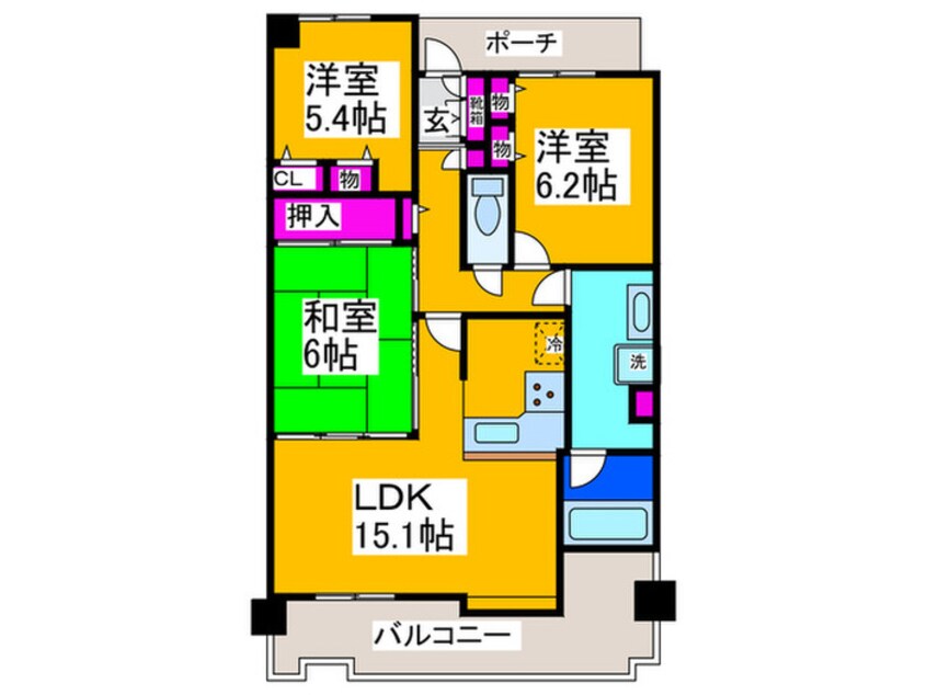 間取図 ｸﾞﾚｲｽﾗﾝﾄﾞﾏｰｸ堺・光明池(1114)