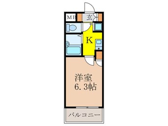 間取図 リ－ガル新大阪Ⅲ（503）