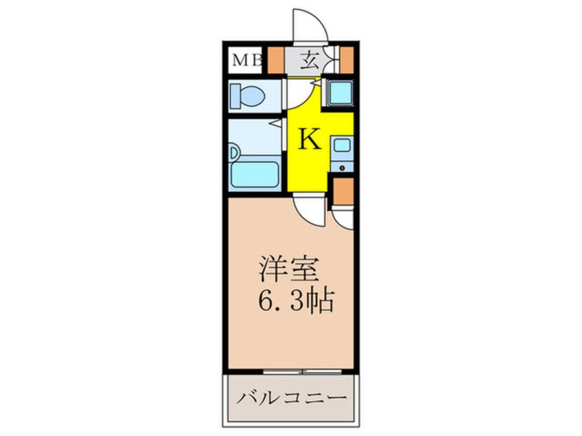 間取図 リ－ガル新大阪Ⅲ（503）