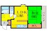 キャッスル嵯峨 1LDKの間取り