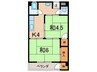 藤井マンション 2Kの間取り