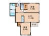 ソシア 2LDKの間取り