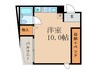 サラダボウルＢ 1Rの間取り