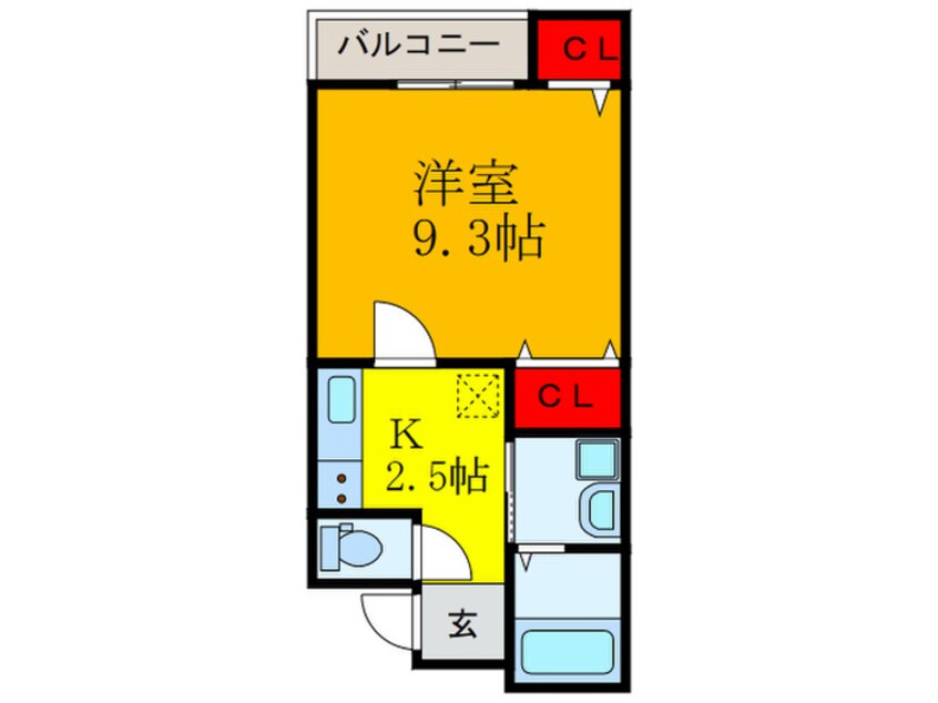 間取図 フジパレス河内花園Ⅴ番館