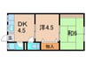 三輪ハイム 2DKの間取り