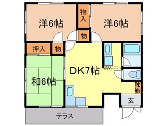 間取図 ２／１貸家