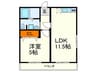 ＮＯＢＳＵＮ阪急六甲 1LDKの間取り