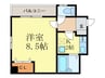 ルーセント堀川 1Kの間取り