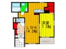 カーサグランデＹＮ 1LDKの間取り