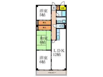 間取図 オーセント長岡京