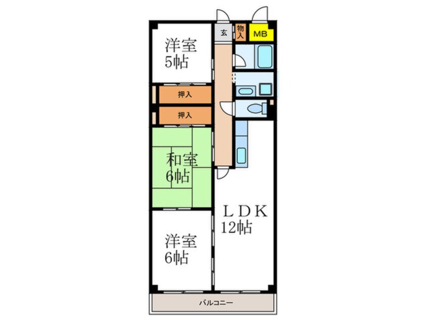 間取図 オーセント長岡京