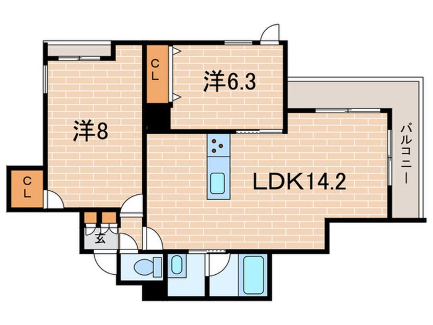 間取図 エクセレントガーデンヒルズA棟