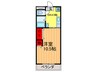 ベレ－ル岡山手 1DKの間取り