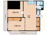 木杉ビル 2LDKの間取り