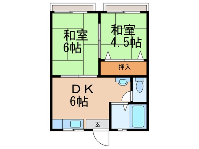 間取図 ハイツ若竹