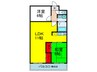 パ－クハイツアイリス２番館 2LDKの間取り