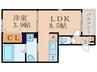ハーモニーテラス東野南井ノ上町 1LDKの間取り