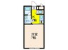 パラド－ル北加賀屋 1Kの間取り