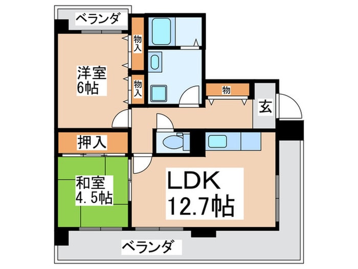 間取り図 ｸﾞﾗﾝﾒｿﾞﾝｻﾝﾊﾟﾃｨｵ汐見橋