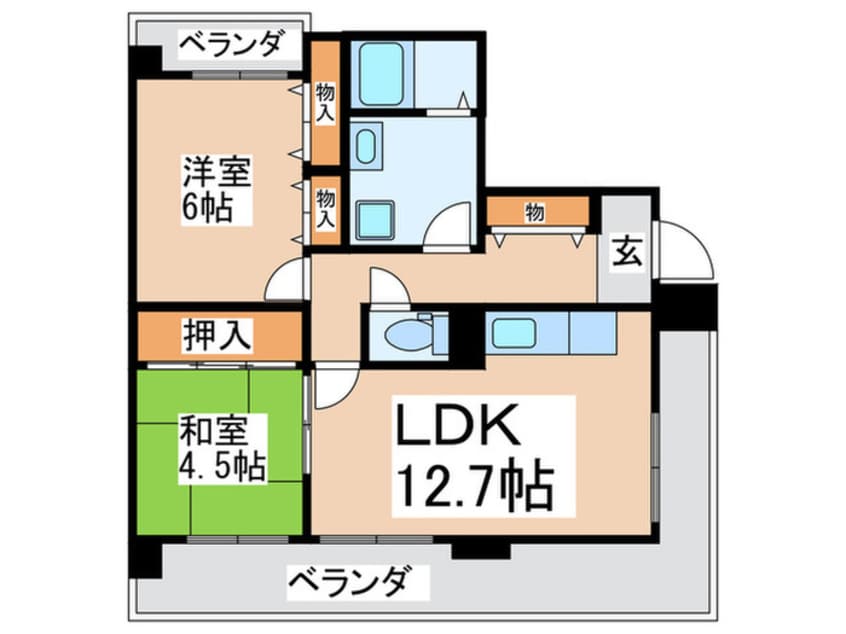 間取図 ｸﾞﾗﾝﾒｿﾞﾝｻﾝﾊﾟﾃｨｵ汐見橋