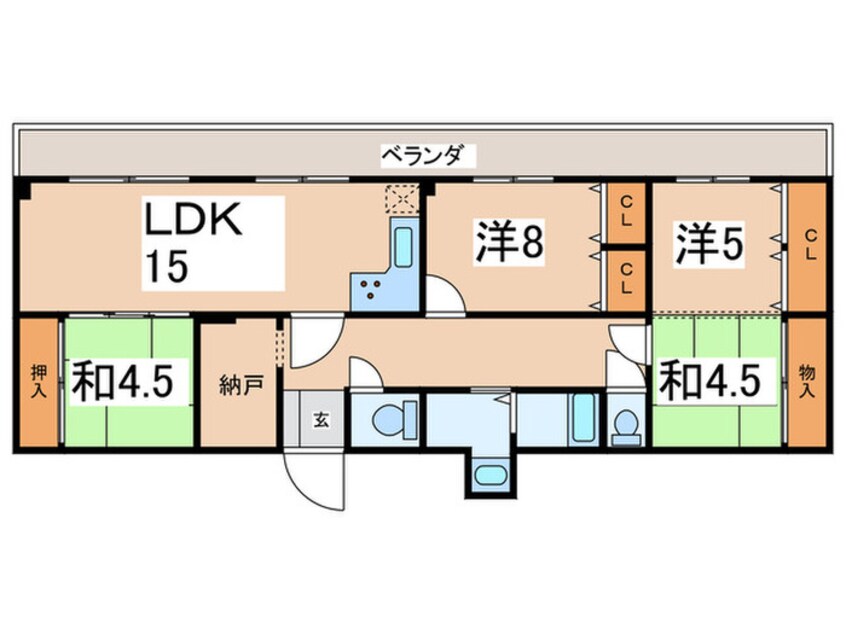 間取図 ファミ－ルＫ