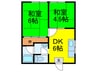 寿ハイツⅠ 2DKの間取り