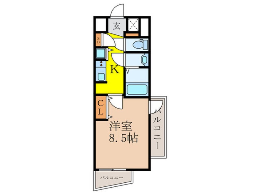 間取図 ｱﾄﾞﾊﾞﾝｽ新大阪City LifeⅡ(503)