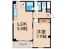 アルムＰＡＴＩＯ 1LDKの間取り