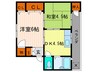 長岡マンション 2DKの間取り