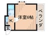 サンパレス２１南武庫之荘 1Kの間取り