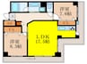 ユニティ北川口 2LDKの間取り