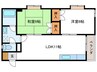 モアール永田 2LDKの間取り