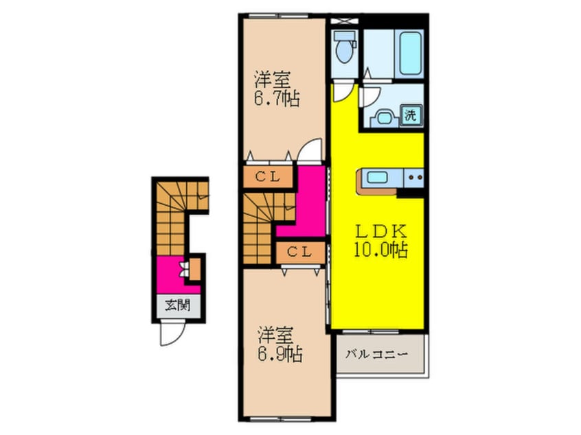 間取図 フェリオ　カーネ