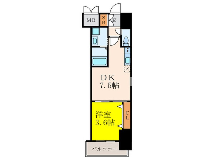 間取図 エスリードレジデンス江坂垂水町