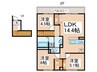 仮)D-ROOM六万寺町 3LDKの間取り