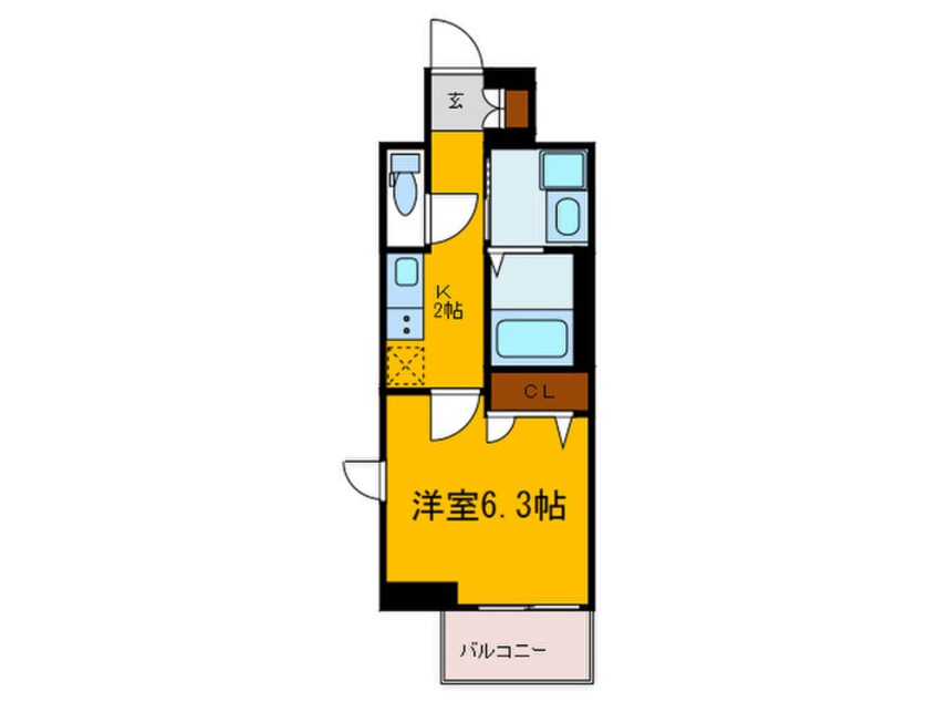 間取図 ﾌｧｰｽﾄｽﾃｰｼﾞ心斎橋EAST(501)